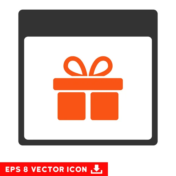Geschenk Box Kalender Seite Vektor eps Symbol — Stockvektor
