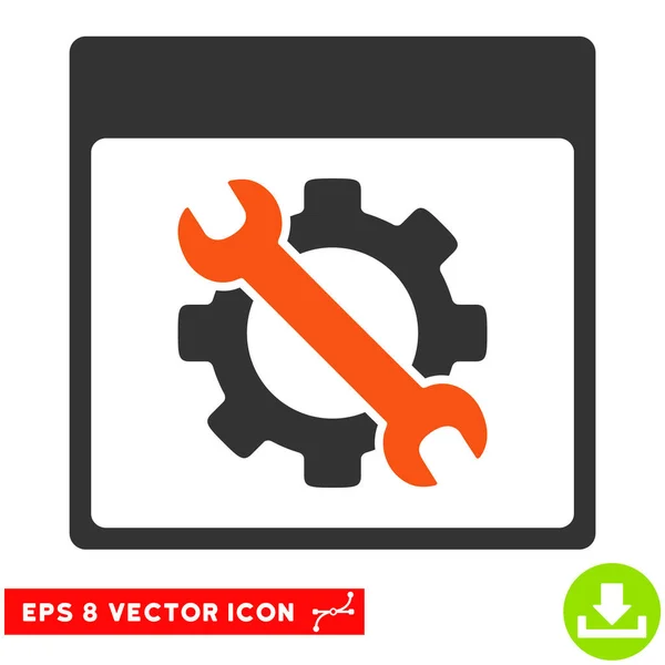 Einstellungen tools kalenderseite vektor eps icon — Stockvektor