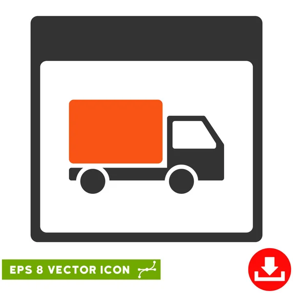 Expedição Caminhão Calendário Página Vector Eps Icon — Vetor de Stock