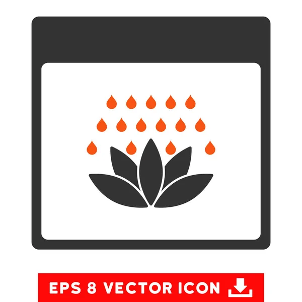 Spa Shower Calendar Page Vector Eps Icon — Stock Vector