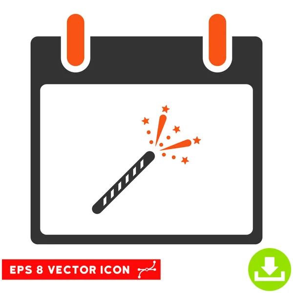Sparkler Firecracker Calendar Day Vector Eps Icon — Stock Vector