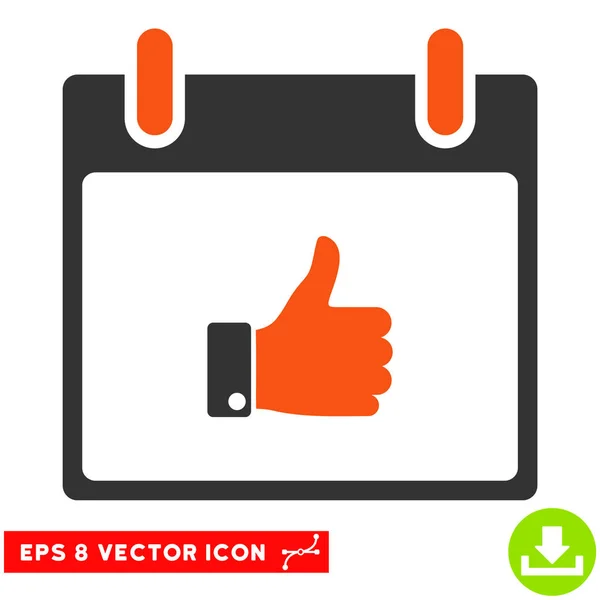 Thumb Up Hand Calendar Day Vector Eps Icon — Vector de stoc