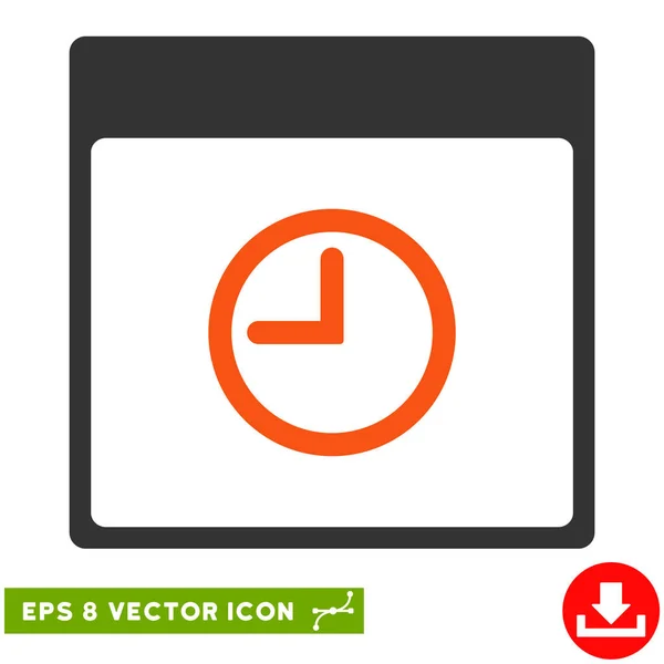 Tempo Calendário Página Vetor Eps Ícone —  Vetores de Stock