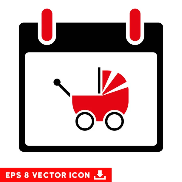 Kinderwagen Kalender Tag Vektor eps Symbol — Stockvektor