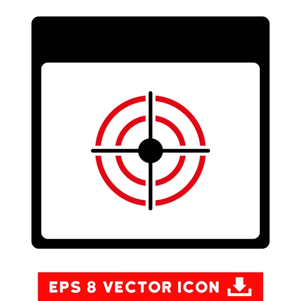 Bullseye Calendário Página Vector Eps Icon — Vetor de Stock