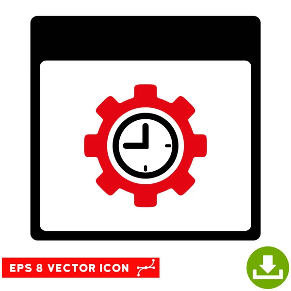 Clock Configuration Gear Calendar Page Vector Eps Icon — Stock Vector