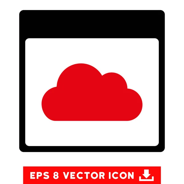 Cloud Calendrier Page vectoriel Eps Icône — Image vectorielle