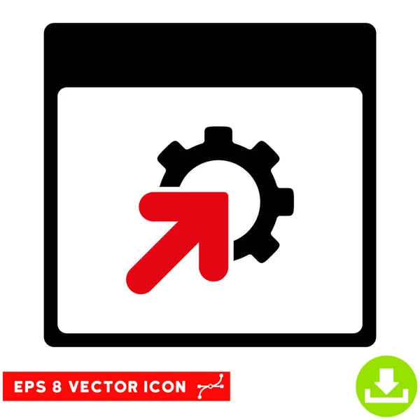 Gear Integração Calendário Página Vector Eps Icon — Vetor de Stock