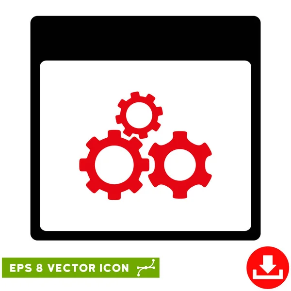 Mechanik Getriebe Kalenderblatt Vektor eps Symbol — Stockvektor