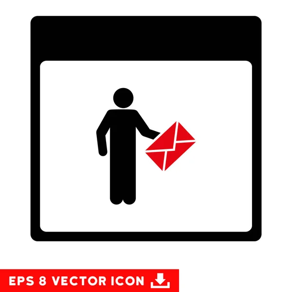 Postmann Kalender Seite Vektor eps Symbol — Stockvektor