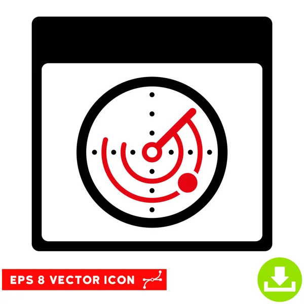 Radar Calendar Page Vector Eps Icon — Stock Vector