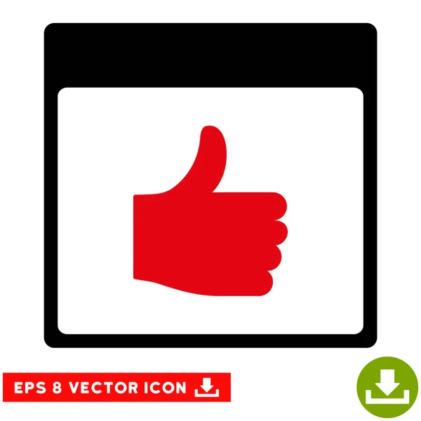 Thumb Up Calendar Page Vector Eps Icon — Stock Vector