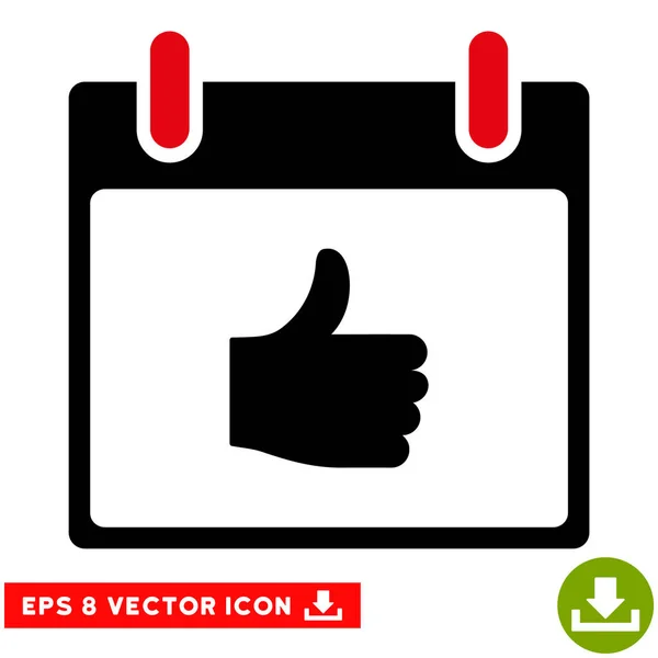 Thumb Up calendrier jour vectoriel eps icône — Image vectorielle