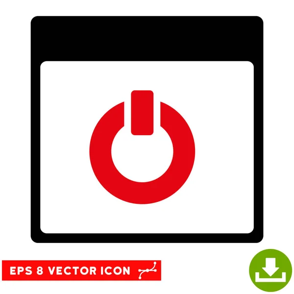 Switch On Calendar Page Vector Eps Icon — Stock Vector