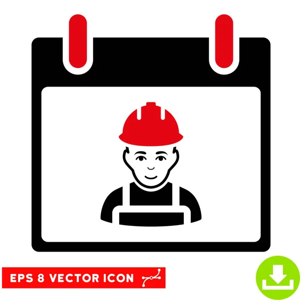 Worker Calendar Day Vector Eps Icon — Stock Vector