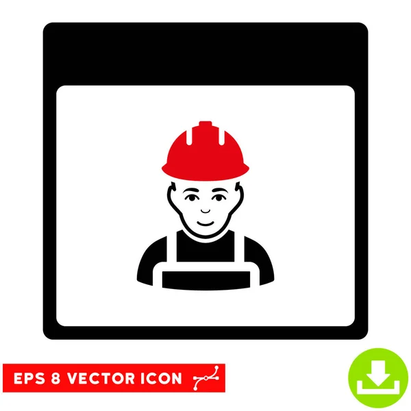 Página del calendario del trabajador Vector Eps icono — Archivo Imágenes Vectoriales