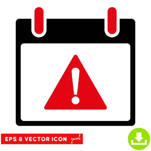 Warning Calendar Day Vector Eps Icon — Stock Vector