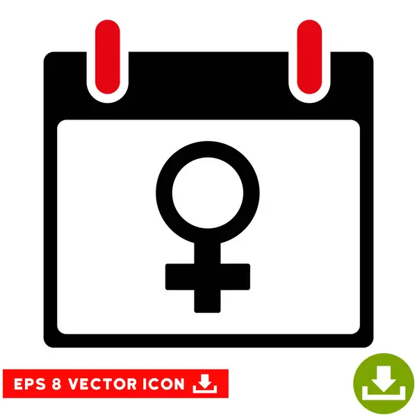 Venus Female Symbol Calendar Day Vector Eps Icon — Stock Vector