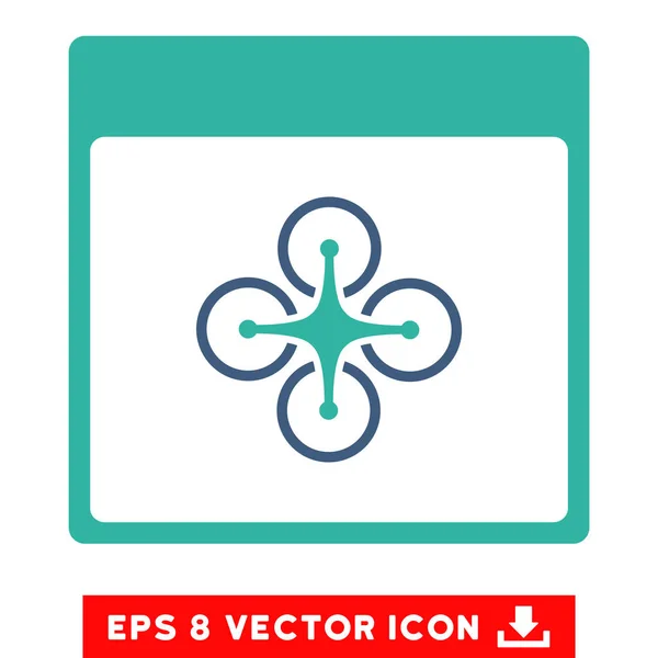 Air Copter Calendar Página Vector Eps Icon — Vetor de Stock