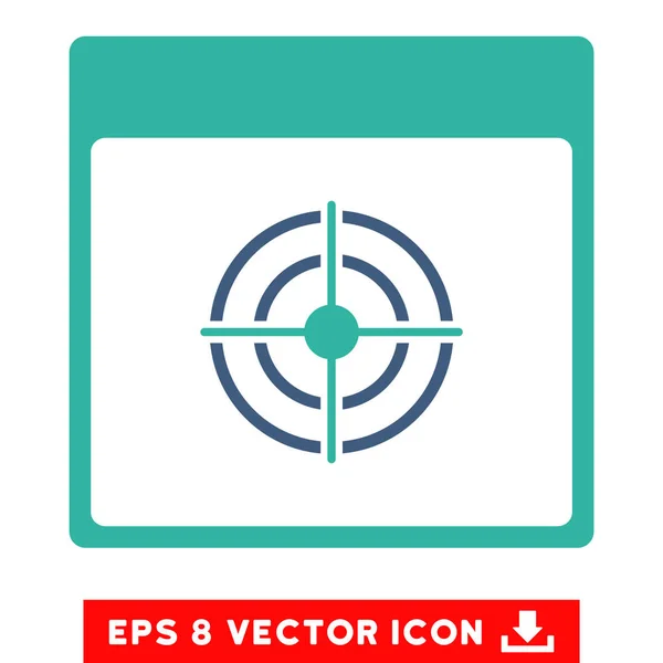 Bullseye Calendário Página Vector Eps Icon — Vetor de Stock