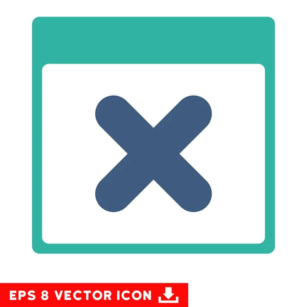 Cancelar la página del calendario Vector Eps icono — Archivo Imágenes Vectoriales