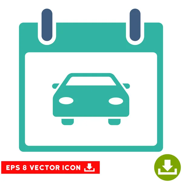 Car Calendar Day Vector Eps Icon — Stock Vector