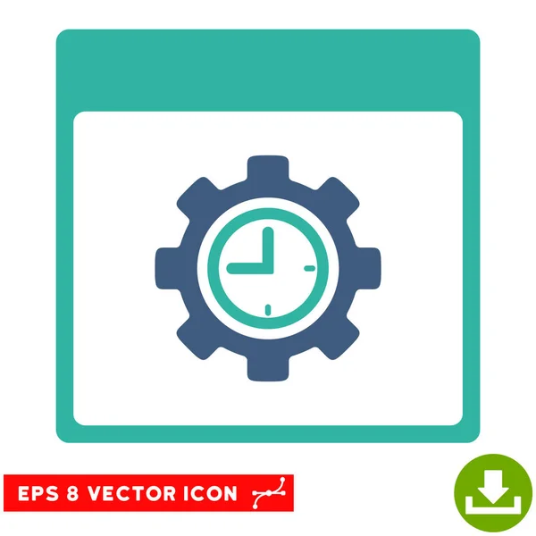 Uhr Konfiguration Gang Kalenderseite Vektor eps Symbol — Stockvektor