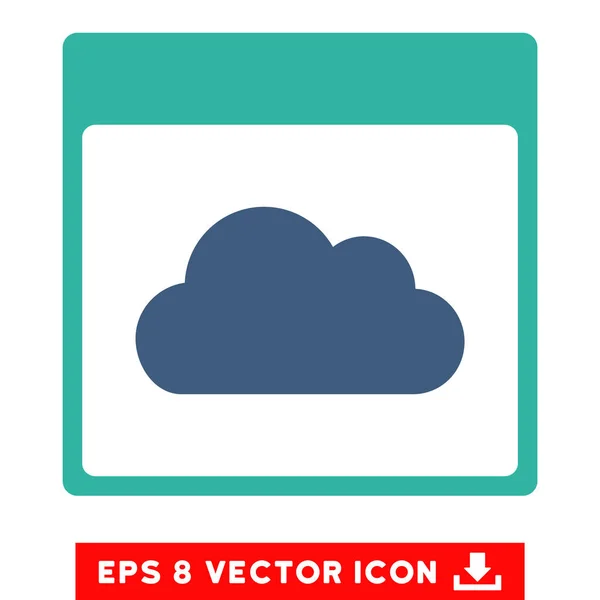 Cloud Calendar Página Vector Eps Icon — Vetor de Stock