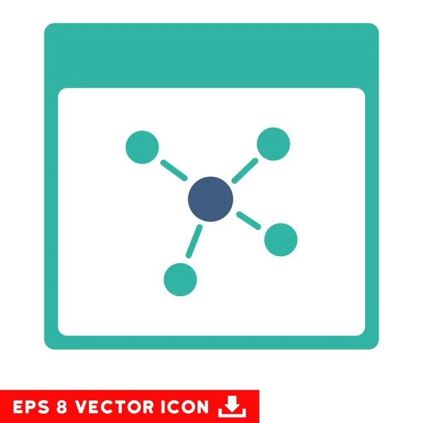 Conexões Calendário Página Vector Eps Icon — Vetor de Stock