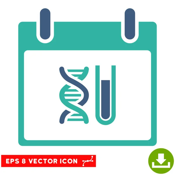 Analyse ADN Calendrier Jour vectoriel Eps Icône — Image vectorielle