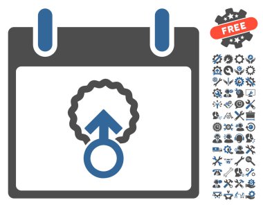 Hücre penetrasyon takvim gün vektör simgesi Bonus ile