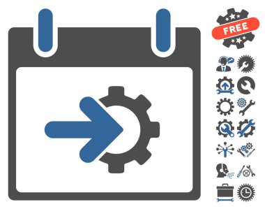 COG Tümleştirme takvim gün vektör simge Bonus ile