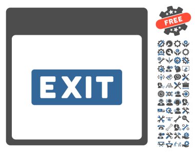 Resim yazısı takvim sayfası vektör simge Bonus ile çıkmak