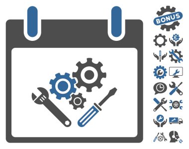 Araç Araçlar takvim gün vektör simgesi Bonus ile