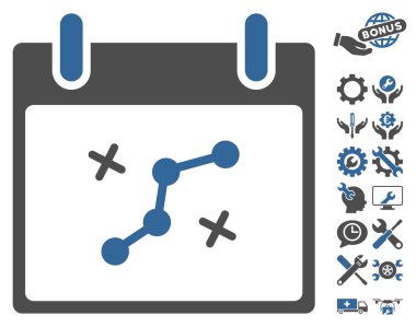 Yol puan Bonus ile gün vektör simge takvim