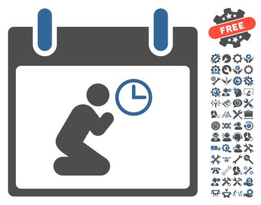 Saat takvim gün vektör simge Bonus ile dua