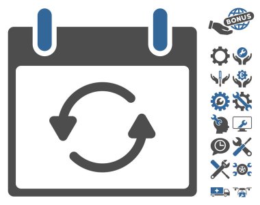 Takvim gün vektör simge Bonus ile yenileme