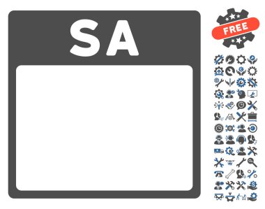 Cumartesi Bonus ile sayfa vektör simge takvim