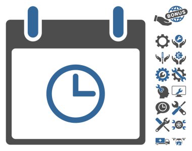 Saat takvim gün vektör simge Bonus ile