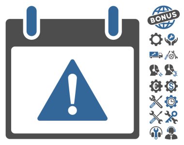 Uyarı takvim gün vektör simgesi Bonus ile