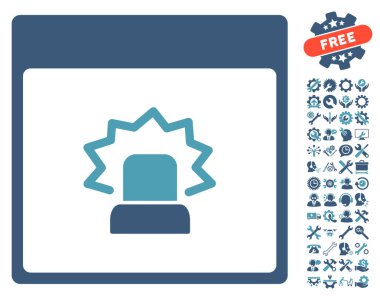 Bonus ile uyarı takvim sayfası vektör simgesi