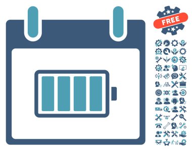 Pil takvim gün vektör simgesi Bonus ile