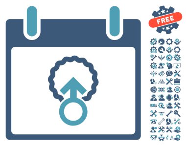 Hücre penetrasyon takvim gün vektör simgesi Bonus ile