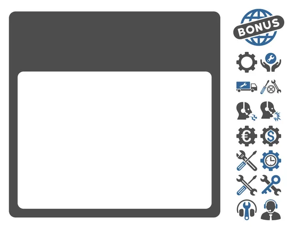 Modèle de page de calendrier Icône vectorielle avec bonus — Image vectorielle