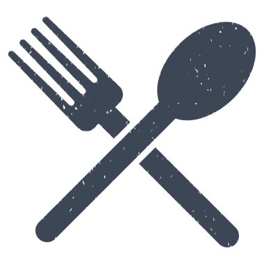 Çatal ve kaşık grenli doku simgesi