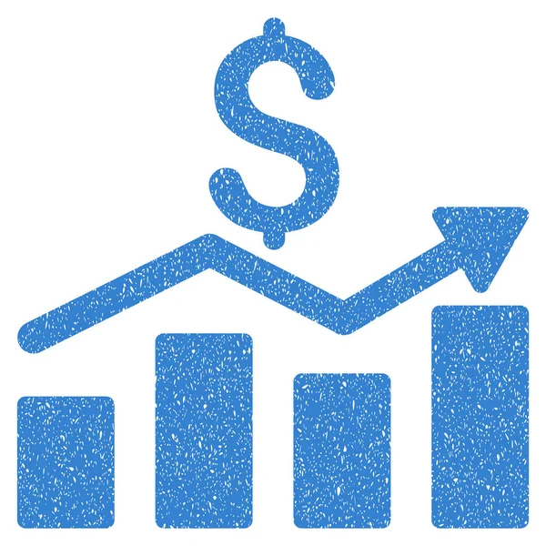 Értékesítési diagram Grainy textúra ikon — Stock Vector