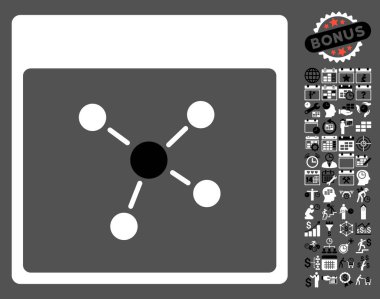 Bağlantıları ile Bonus sayfa düz vektör simge takvim