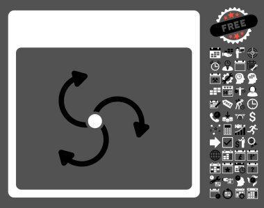 Siklon takvim sayfa düz vektör simge Bonus ile