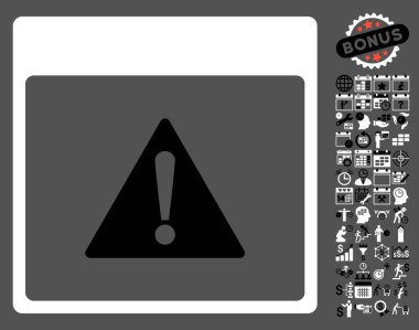 Hata takvim sayfa düz vektör simgesi Bonus ile