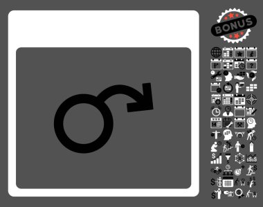 İktidarsızlık takvim sayfa düz vektör simge Bonus ile